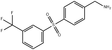 (4-((3-(trifluoromethyl)phenyl)sulfonyl)phenyl)methanamine Struktur