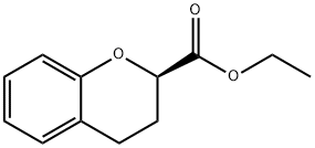 2H-1-Benzopyran-2-carboxylic acid, 3,4-dihydro-, ethyl ester, (R)- Struktur