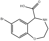 7-Bromo-2,3,4,5-tetrahydro-benzo[f][1,4]oxazepine-5-carboxylic acid Struktur