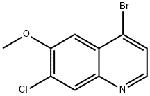 4-Bromo-7-chloro-6-methoxy-quinoline Struktur