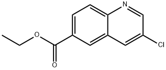 3-Chloro-quinoline-6-carboxylic acid ethyl ester Struktur