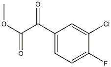 METHYL 2-(3-CHLORO-4-FLUOROPHENYL)-2-OXOACETATE Struktur