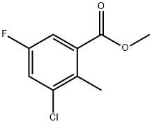 methyl 3-chloro-5-fluoro-2-methylbenzoate Struktur