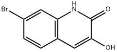 7-Bromo-3-hydroxyquinolin-2(1H)-one Struktur