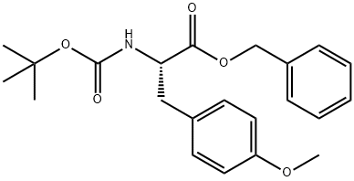 2-tert-Butoxycarbonylamino-3-(4-methoxy-phenyl)-propionic acid benzyl ester Struktur