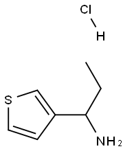 1-(thiophen-3-yl)propan-1-amine hydrochloride Struktur