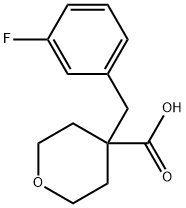 4-[(3-Fluorophenyl)methyl]oxane-4-carboxylic acid Struktur