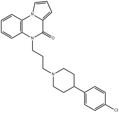 Pyrrolo[1,2-a]quinoxalin-4(5H)-one,5-[3-[4-(4-chlorophenyl)-1-piperidinyl]propyl]- Struktur