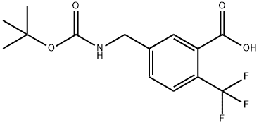 5-(((TERT-BUTOXYCARBONYL)AMINO)METHYL)-2-(TRIFLUOROMETHYL)BENZOIC ACID Struktur