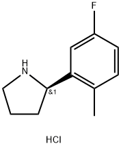 (R)-2-(5-Fluoro-2-methylphenyl)pyrrolidine hydrochloride Struktur