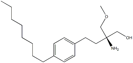 (2R)-2-amino-2-(methoxymethyl)-4-(4-octylphenyl)butan-1-ol Struktur