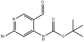 TERT-BUTYL (2-BROMO-5-FORMYLPYRIDIN-4-YL)CARBAMATE Struktur