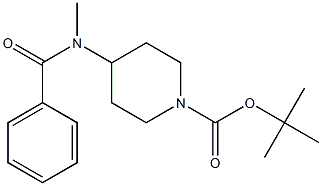 TERT-BUTYL 4-(N-METHYLBENZAMIDO)PIPERIDINE-1-CARBOXYLATE Struktur