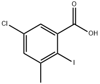 5-Chloro-2-iodo-3-methyl-benzoic acid Struktur