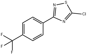 5-chloro-3-[4-(trifluoromethyl)phenyl]-1,2,4-thiadiazole Struktur