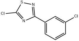 5-chloro-3-(3-chlorophenyl)-1,2,4-thiadiazole Struktur