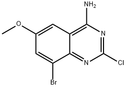 8-bromo-2-chloro-6-methoxyquinazolin-4-amine Struktur