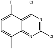 2,4-dichloro-5-fluoro-8-methylquinazoline Struktur