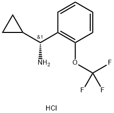 (1R)-CYCLOPROPYL[2-(TRIFLUOROMETHOXY)PHENYL]METHYLAMINE HYDROCHLORIDE Struktur