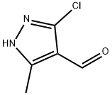 3-chloro-5-methyl-1H-pyrazole-4-carbaldehyde Struktur