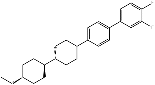 1,1'-Biphenyl, 4'-[(trans,trans)-4'-ethyl[1,1'-bicyclohexyl]-4-yl]-3,4-difluoro- Structure