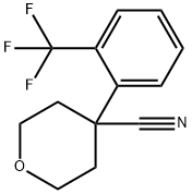 4-[2-(Trifluoromethyl)phenyl]oxane-4-carbonitrile Struktur