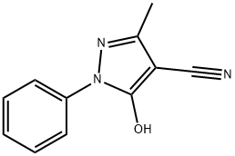 5-hydroxy-3-methyl-1-phenyl-1H-pyrazole-4-carbonitrile Struktur