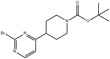 4-(2-Bromo-pyrimidin-4-yl)- piperidine-1-carboxylic acid tert-butyl ester Struktur