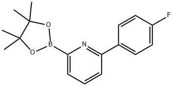 2-(4-fluorophenyl)-6-(4,4,5,5-tetramethyl-1,3,2-dioxaborolan-2-yl)pyridine Struktur