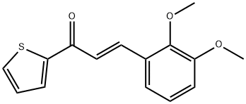 (2E)-3-(2,3-dimethoxyphenyl)-1-(thiophen-2-yl)prop-2-en-1-one Struktur