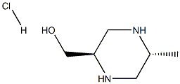 ((2R,5R)-5-METHYLPIPERAZIN-2-YL)METHANOL HCL Struktur