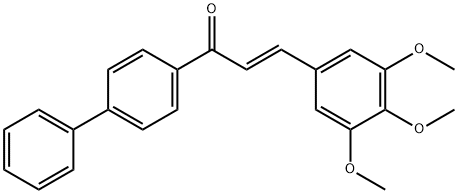 (2E)-1-{[1,1-biphenyl]-4-yl}-3-(3,4,5-trimethoxyphenyl)prop-2-en-1-one Struktur