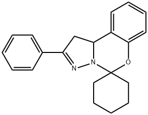 2'-phenyl-1',10b'-dihydrospiro[cyclohexane-1,5'-pyrazolo[1,5-c][1,3]benzoxazine] Struktur