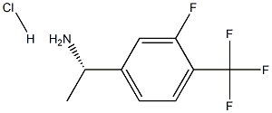 (1S)-1-[3-FLUORO-4-(TRIFLUOROMETHYL)PHENYL]ETHYLAMINE HYDROCHLORIDE Struktur