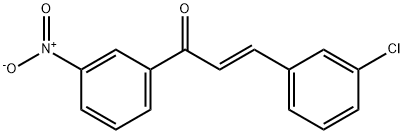 (2E)-3-(3-chlorophenyl)-1-(3-nitrophenyl)prop-2-en-1-one Struktur