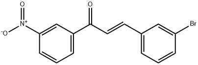 (2E)-3-(3-bromophenyl)-1-(3-nitrophenyl)prop-2-en-1-one Struktur