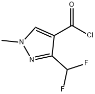 1H-Pyrazole-4-carbonyl chloride, 3-(difluoromethyl)-1-methyl- Struktur