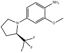 (R)-2-METHOXY-4-(2-TRIFLUOROMETHYL-PYRROLIDIN-1-YL)ANILINE Struktur