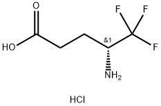 (R)-4-AMINO-5,5,5-TRIFLUOROPENTANOIC ACID HYDROCHLORIDE Struktur