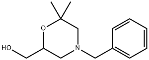 (4-Benzyl-6,6-dimethylmorpholin-2-yl)methanol Struktur