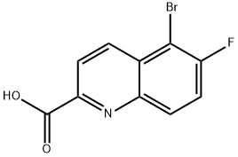 5-Bromo-6-fluoro-quinoline-2-carboxylic acid Struktur