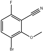 3-Bromo-6-fluoro-2-methoxybenzonitrile Struktur