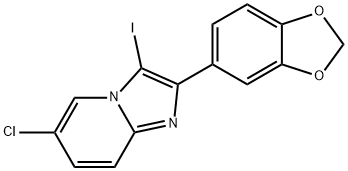 2-(2H-1,3-benzodioxol-5-yl)-6-chloro-3-iodoimidazo[1,2-a]pyridine Struktur