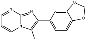 2-(2H-1,3-benzodioxol-5-yl)-3-iodoimidazo[1,2-a]pyrimidine Struktur