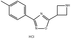 5-azetidin-3-yl-3-(4-methylphenyl)-1,2,4-oxadiazole hydrochloride Struktur