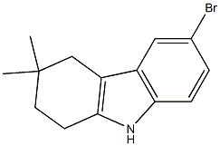 6-bromo-3,3-dimethyl-2,3,4,9-tetrahydro-1H-carbazole Struktur