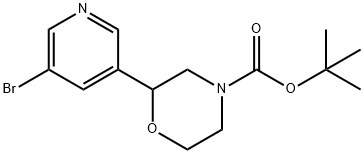 TERT-BUTYL 2-(5-BROMOPYRIDIN-3-YL)MORPHOLINE-4-CARBOXYLATE Struktur