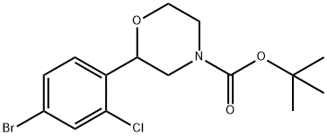 TERT-BUTYL 2-(4-BROMO-2-CHLOROPHENYL)MORPHOLINE-4-CARBOXYLATE Struktur