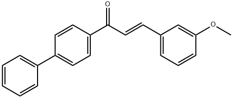 (2E)-1-{[1,1-biphenyl]-4-yl}-3-(3-methoxyphenyl)prop-2-en-1-one Struktur