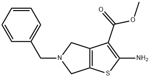 methyl 2-amino-5-benzyl-5,6-dihydro-4H-thieno[2,3-c]pyrrole-3-carboxylate Struktur